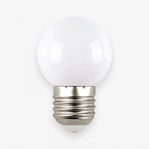 Bombilla LED esférica E-27P 1W 230 V Blanca 